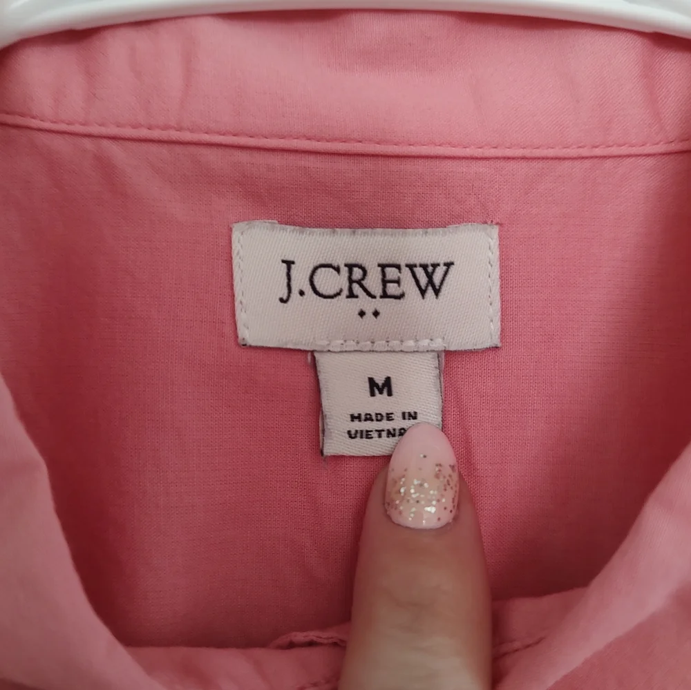 J.Crew M pink button up - Picture 2 of 7